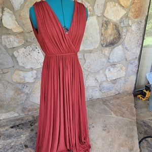 Maxi dress s small brick color
